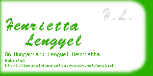 henrietta lengyel business card